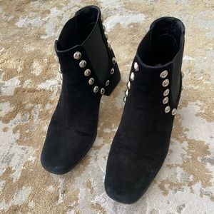 Suede ankle rockstud booties - size 36